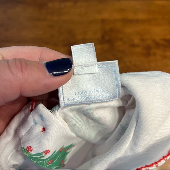 Little English Christmas Print One Piece - White and Green - Picture 4 of 6